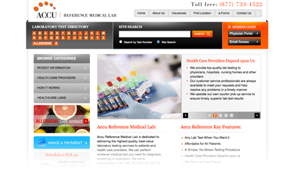 Medical Lab Website Design