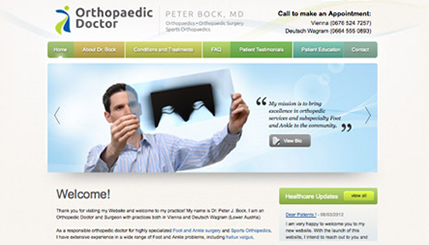 Orthopaedic Surgery Medical Website Design