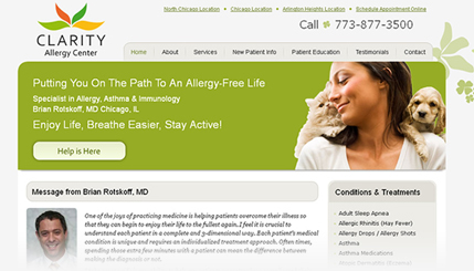 Medical website design