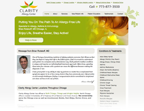 Allergist medical website design