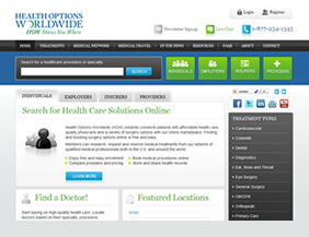 Medical tourism website design
