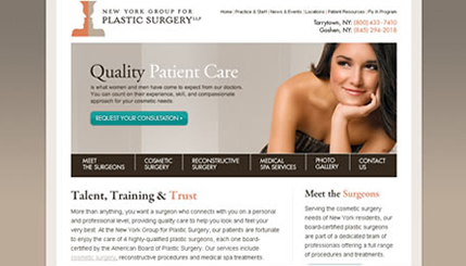 Plastic surgery website design