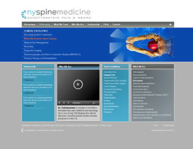 Pain management orthopedic website design NYC