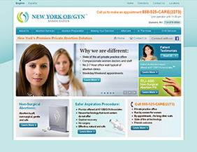 New York OB/GYN website design
