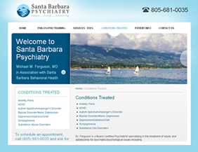Psychiatry website design and logo design