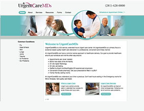 Urgent care website design